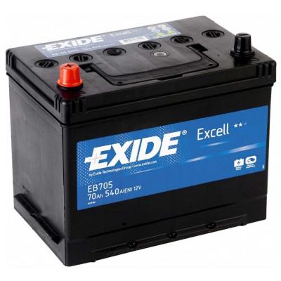 Exide Excell EB705 akkumulátor, 12V 70Ah 540A B+ japán